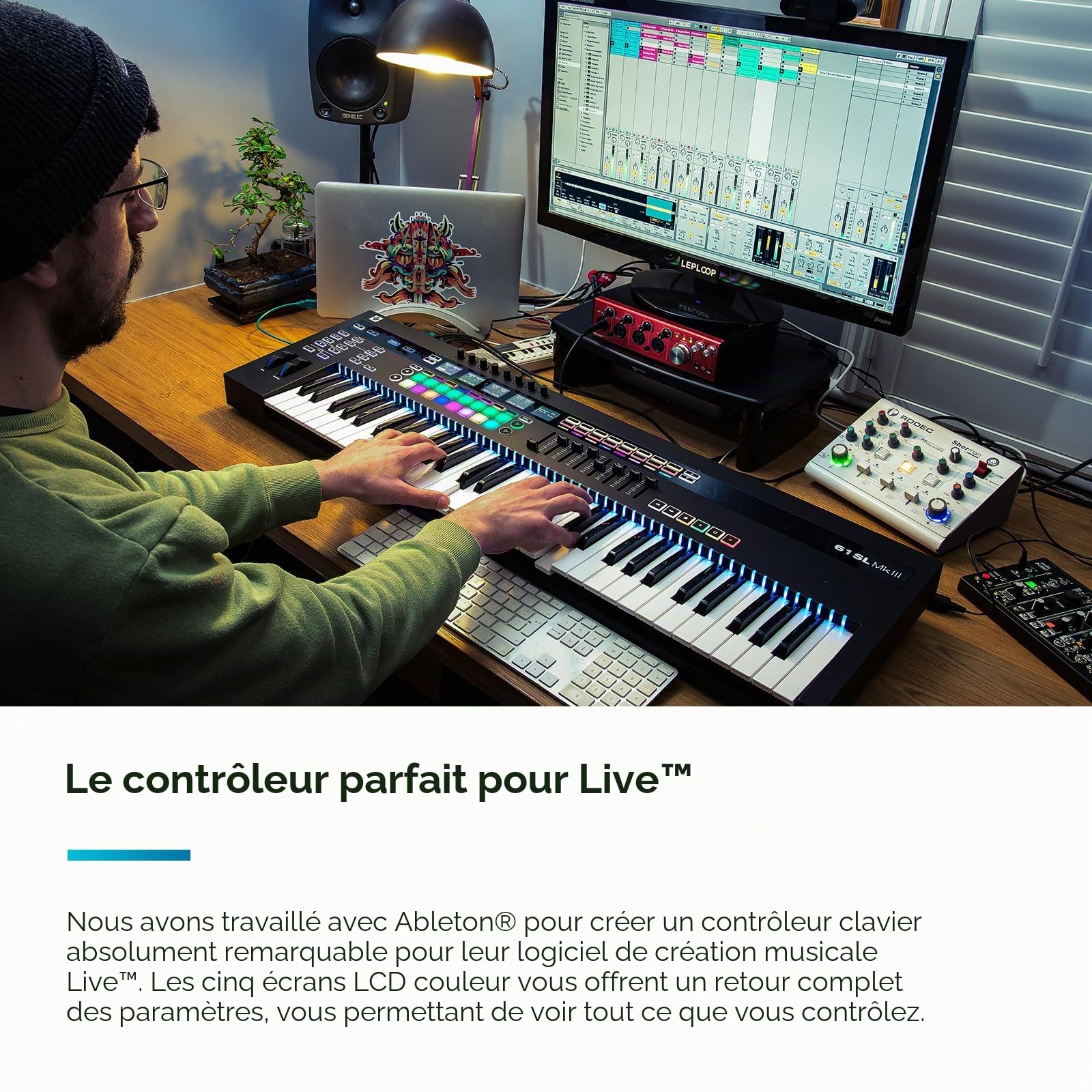 Novation 61SL MkIII Clavier maître MIDI de 61 touches et séquenceur offrant une intégration avec les STAN