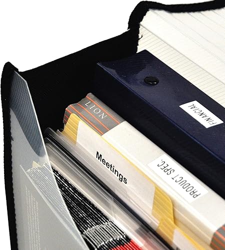 Miniatura 8 de Lion Ex pand-N-File Poly Ex Panding Wallet, Legal (9-12 x 15 pulgadas), refuerzo de 2-12 pulgadas, negro, 1 billetera (48150-BK)