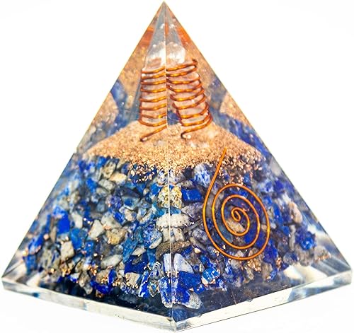 Miniatura 61 de Black Tourmaline Orgone Pyramid for Protection & Security Orgonite pyramids with Copper Coil and Crystal Quartz for Chakra Protection