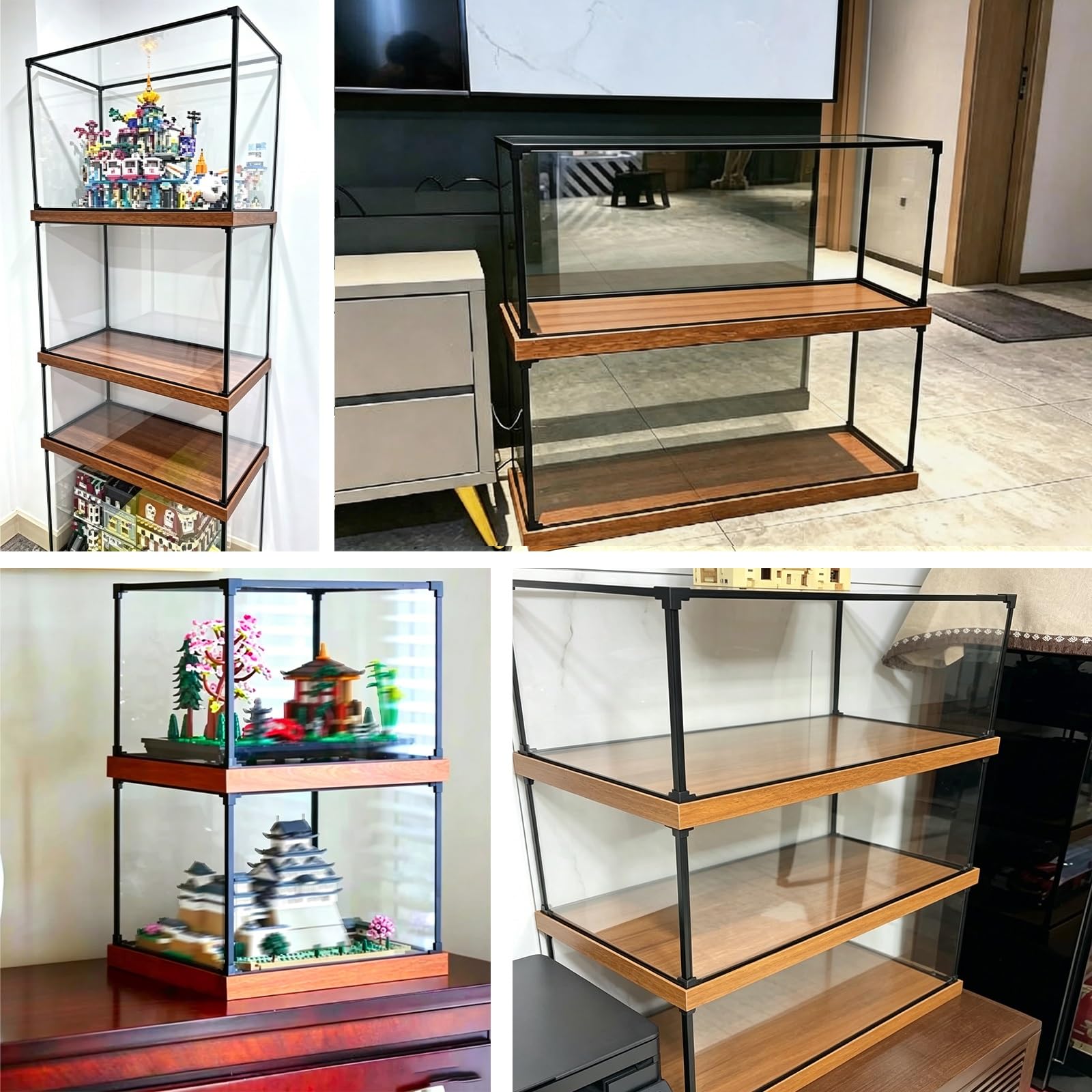 Teca Plexiglass Vetrina in Acrilico Trasparente per Oggetti da Collezione, Scatola di Presentazione Trasparente per Contenitori di Stoccaggio per Esposizioni(60x40x40cm/24x16x16in)