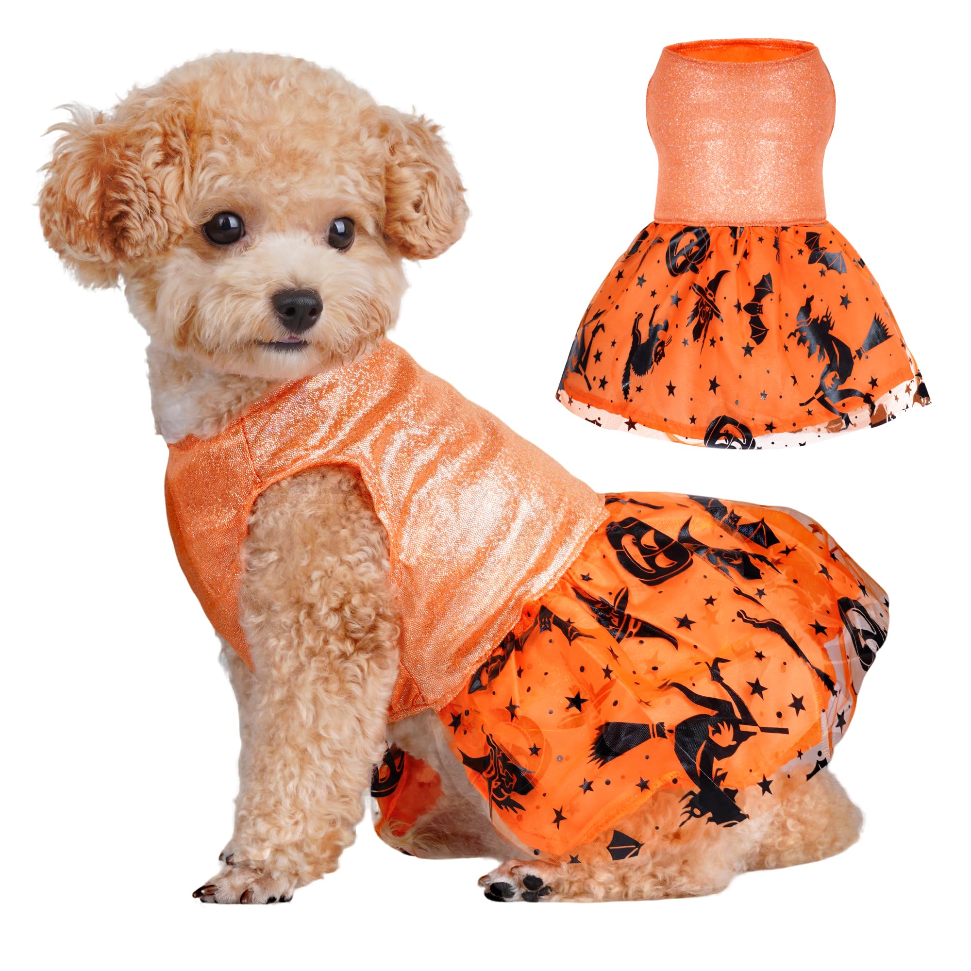 Amazon | 犬 ハロウィン コスチューム ドッグ ドレス 魔女 チュール