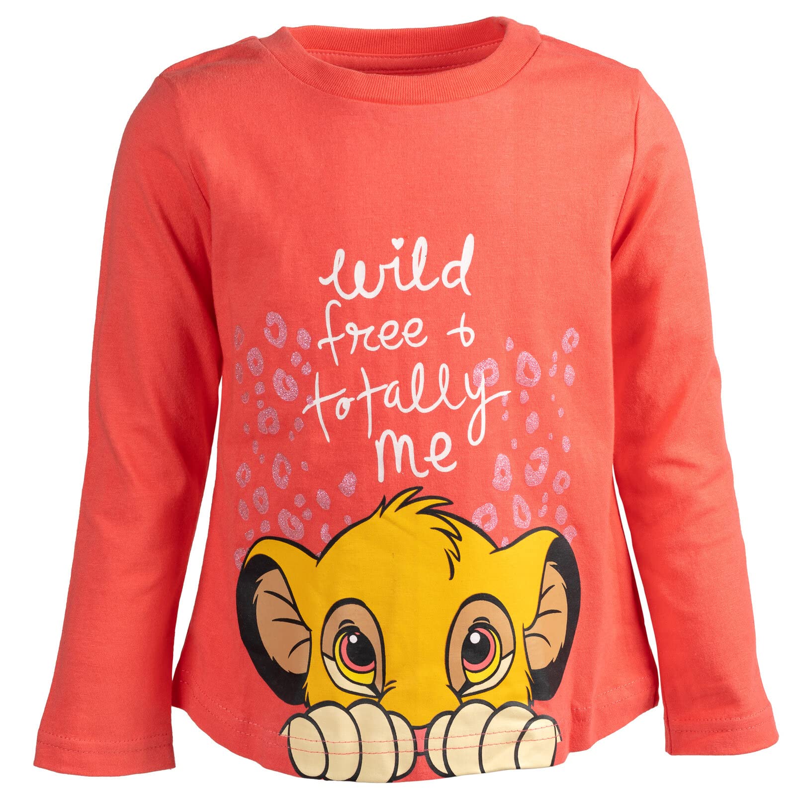 Disney Król Lew, Nala Simba, dziewczęcy, T-shirty dla małych dzieci i dużych dzieci, 2 sztuki
