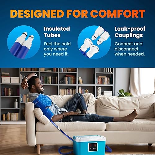 Miniatura 7 de Cold Therapy System with Large Shoulder Pad — for Post-Surgery Care, Rotator Cuff Tears, Swelling, Sprains, Inflammation, and Other Injuries —