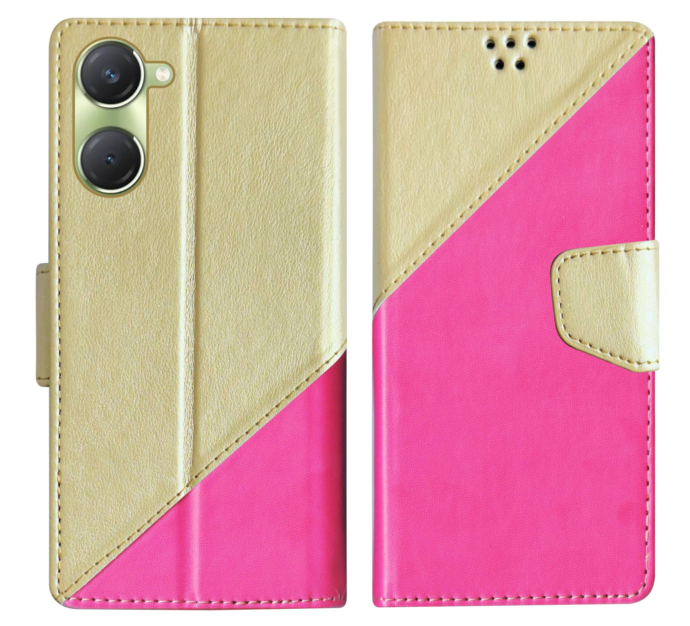 SBMS Flip Cover for Vivo Y18 / Y18e / Y03 / T3 Lite 5G / iQOO Z9 Lite 5G Back Cover Case with Magnatic Closure | Inbuilt Stand | Card & Money Pocket (MultiPink) (B0D3QK66WQ) Amazon Price History, Amazon Price Tracker