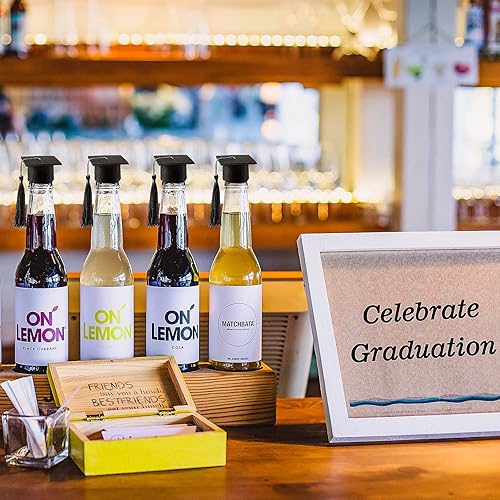 Miniatura 6 de 18 mini gorras de graduación 2024 con borlas para botellas de vino de graduación, licenciatura, graduación, sombrero, decoraciones de fiesta para