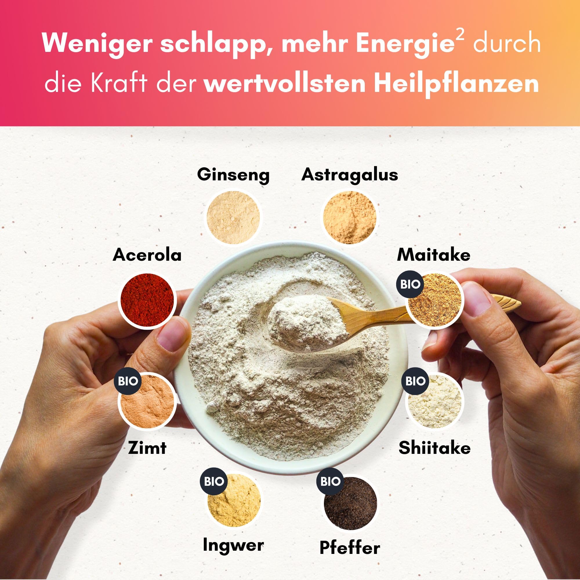Yagcho Immun | Immun & Energie Komplex | Vitalpilze Mix | Immunsystem stärken | TCM Heilpflanzen | Pilzkaffee | Nahrungsergängzungsmittel