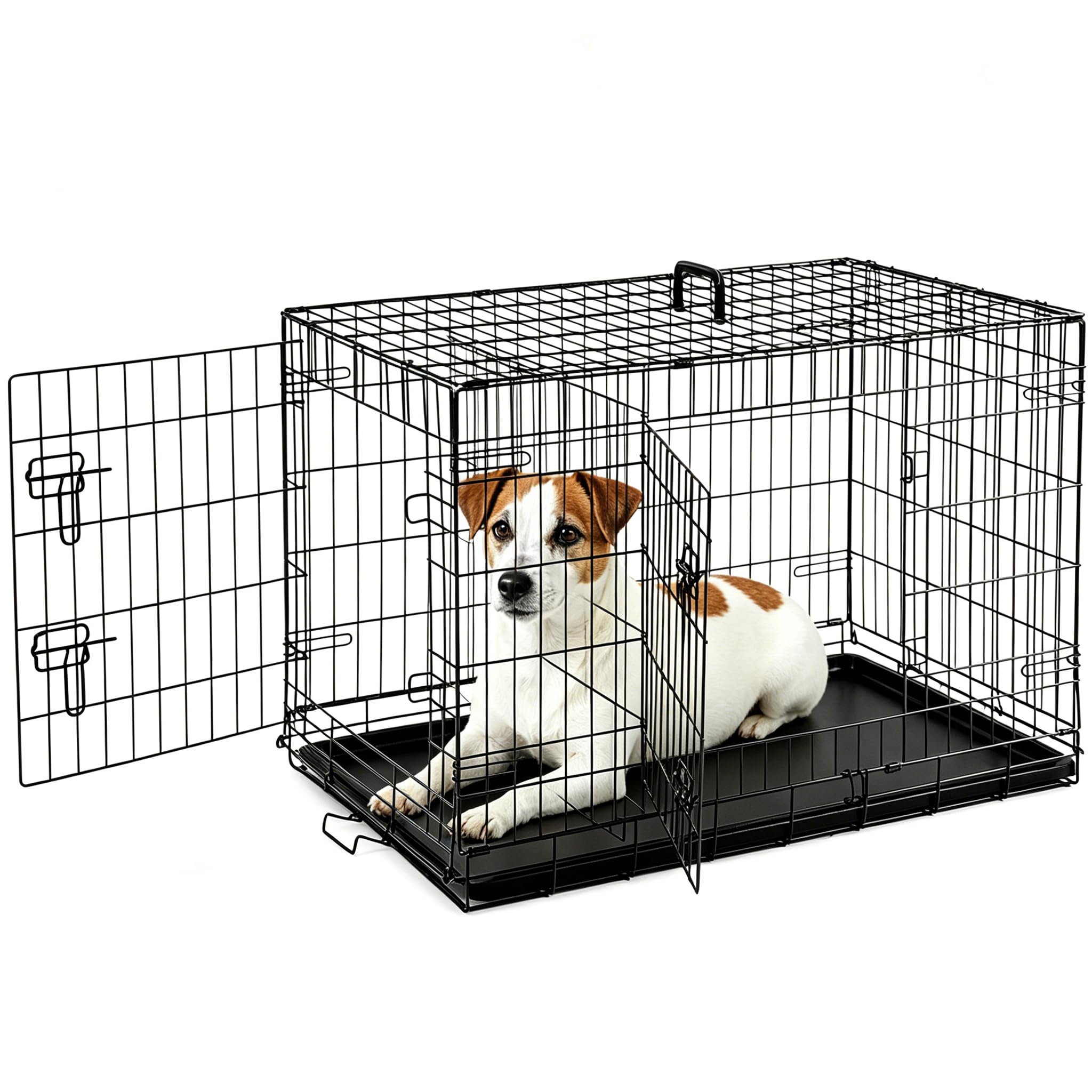 Sweetcrispy 36 Inch Double Door Dog Crate
