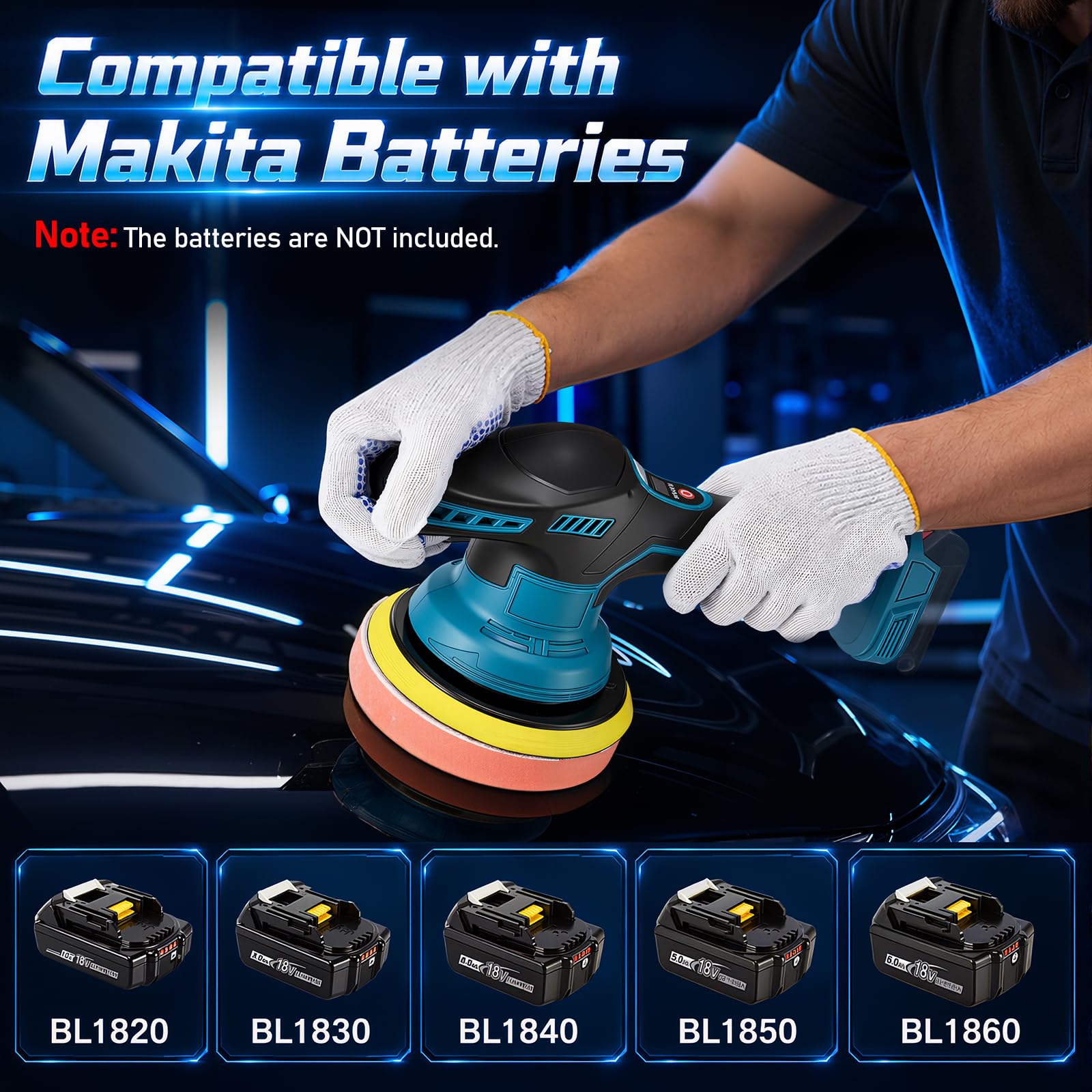 Lucidatrice Auto, 8 Velocità Variabile Dettagli di Auto (Nessuna batteria)