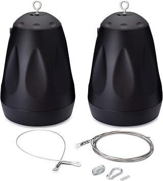 Pure Resonance Audio PD6 6.5" Weather-Resistant Pendant Speakers 2 Speakers, Black