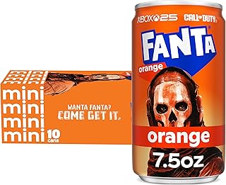 Fanta Orange Soda Fruit Flavored Soft Drink, 7.5 fl oz, 10 Pack