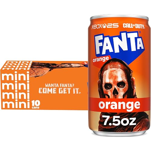 Fanta Orange Soda Can, 7.5 fl oz, 10 Pack