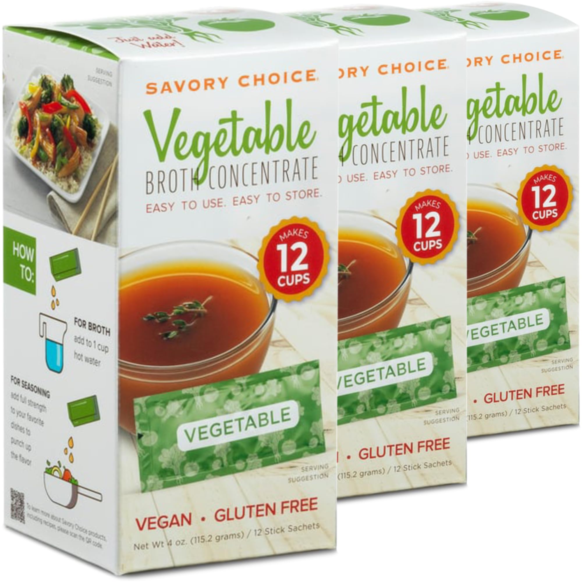 Liquid Reduced Sodium Vegetable Broth Concentrate, 4.2 Ounce Box pack of 4