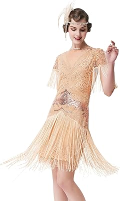rose gold 1920s dress Mardi Gras Masquerade Dress Purple Green Gold Carnival Costume Dress main image 1