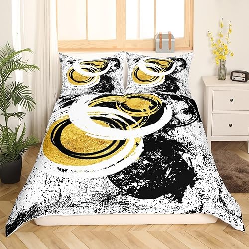 Miniatura 10 de Manfei Juego de funda de edredón moderno, tamaño matrimonial, juego de ropa de cama de 3 piezas para niños y niñas, decoración de habitación de