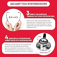 Vista 5 de Ever Ready First Aid 143200 Estetoscopio de doble cabezal, color negro