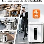 Paper Shredder 200-Sheet Auto Feed, Touchscreen Heavy Duty Shredders, 40 Min Non-Stop, P-5 Ultra Security Shredder for Home Office, Micro Cut with Wheels, 5.8 Gal Bin, <60 dB(OL288)