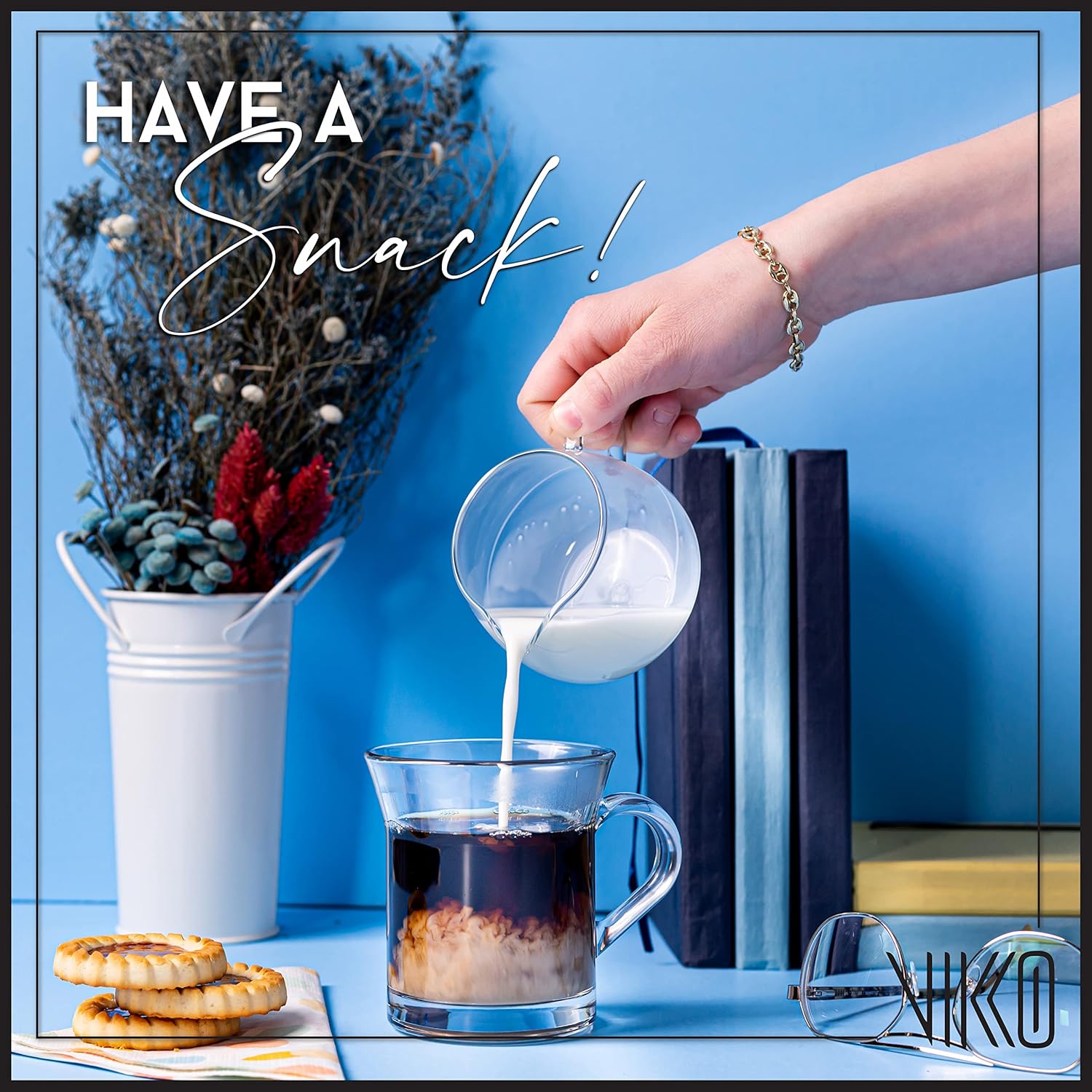 Vikko Glass Coffee Mugs, Thick and Durable 10 Ounce Coffe Cup, Microwave and Dishwasher Safe, Set of 12 Clear Glass Mugs - Image 5