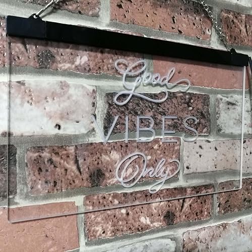 Miniatura 3 de ADVPRO Good Vibes Only Home Bar Disco Room Display Dual Color LED Neon Sign Verde y Azul 16" x 12" st6s43-i3076-gb