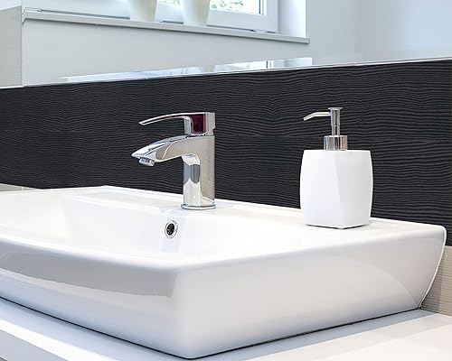 Vista 192 de FLFK Calcomanías de pared para despegar y pegar, para habitación de los niños, calcomanías de peces bajo el mar, 4 x 240 pulgadas (azul)