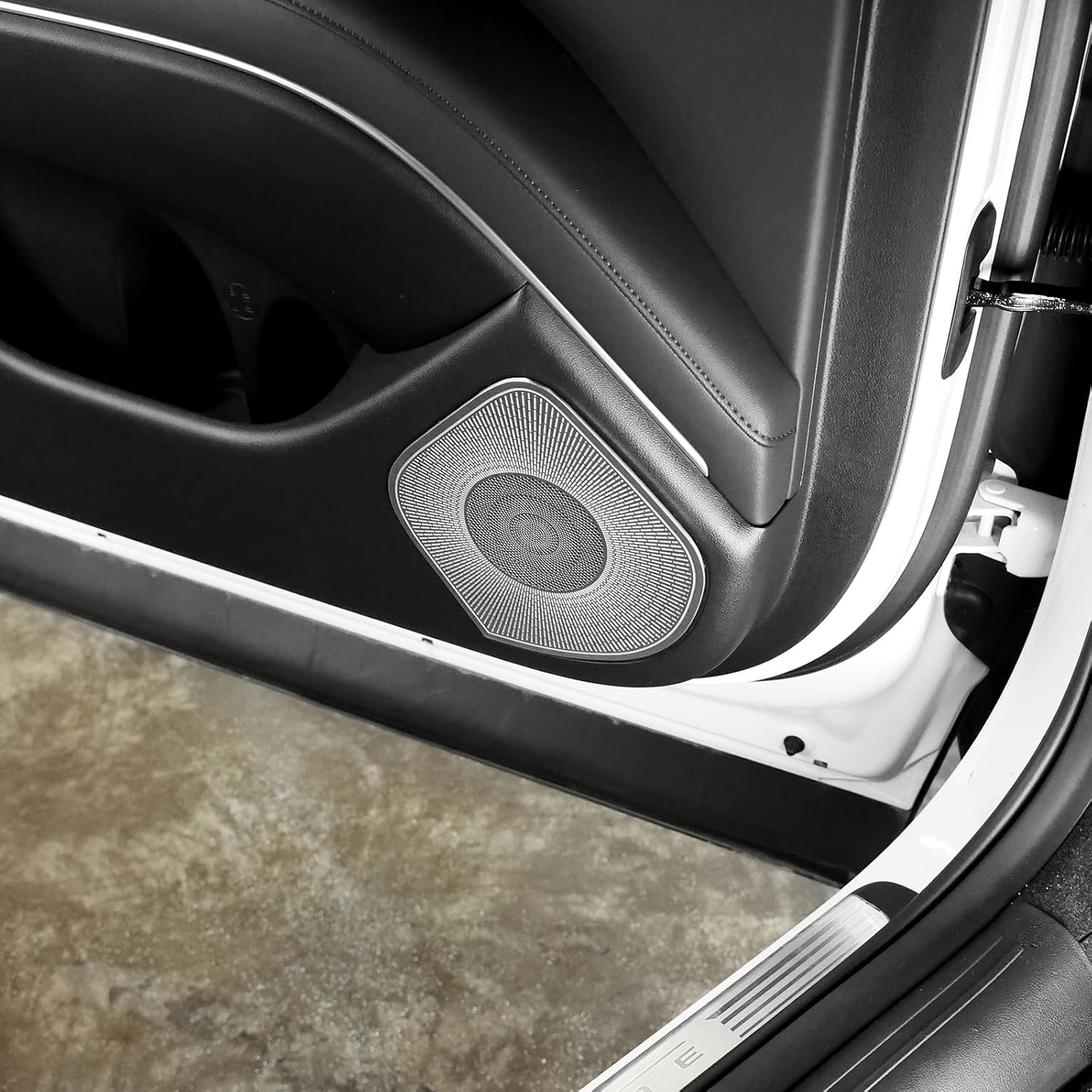 YOUTOOCAR Stainless Steel Door Speaker Decoration Cover Trim Compatible with Hyundai Palisade 2026 Accessories (Silver)