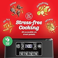 Vista 3 de Kitchen Elite Freidora de aire digital de 3 cuartos de galón, cocina compacta sin aceite con cesta antiadherente sin PFAS, fácil de limpiar