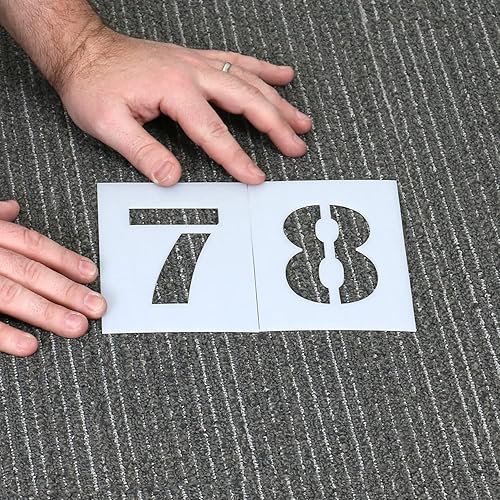 Miniatura 4 de SmartSign Kit de plantillas de piscina reutilizables para pintar marcadores de seguridad de 21 pulgadas, símbolos de 4 pulgadas, símbolos de 21