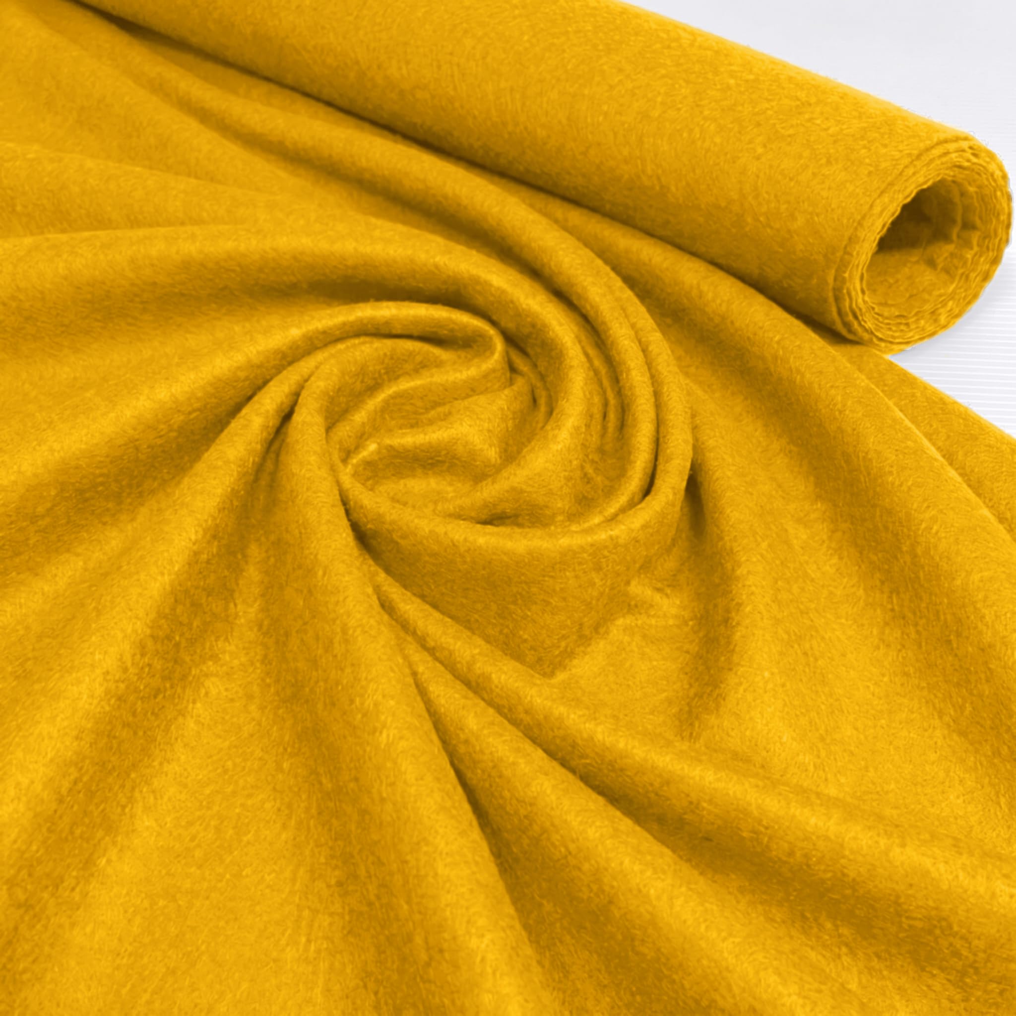 Yellow 1 Metre Acrylic Plain Felt Arts and Craft Fabric Material for Sewing Embroidery Decorations 88cm Wide 1 Meter Pre Cut (Yellow, 1 Meter Pack)