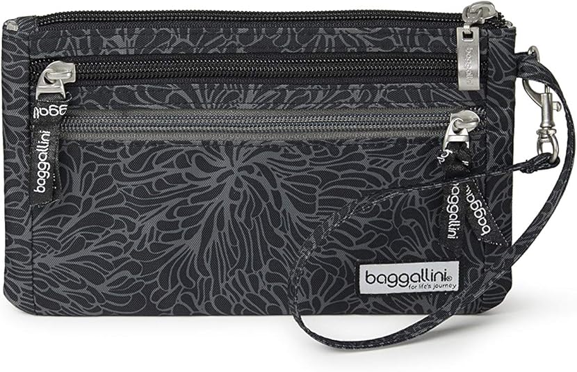 Baggallini Unisex Adult Luggage Only Rfid Currency Organizer Travel Wallet, Midnight Blossom