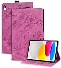 Case for iPad 11th Generation (A16) 11 inch 2025, iPad 10th Generation 10.9 inch 2022 Protective Case Cover with Stand Function Flip Case with Pencil Holder Rose Red