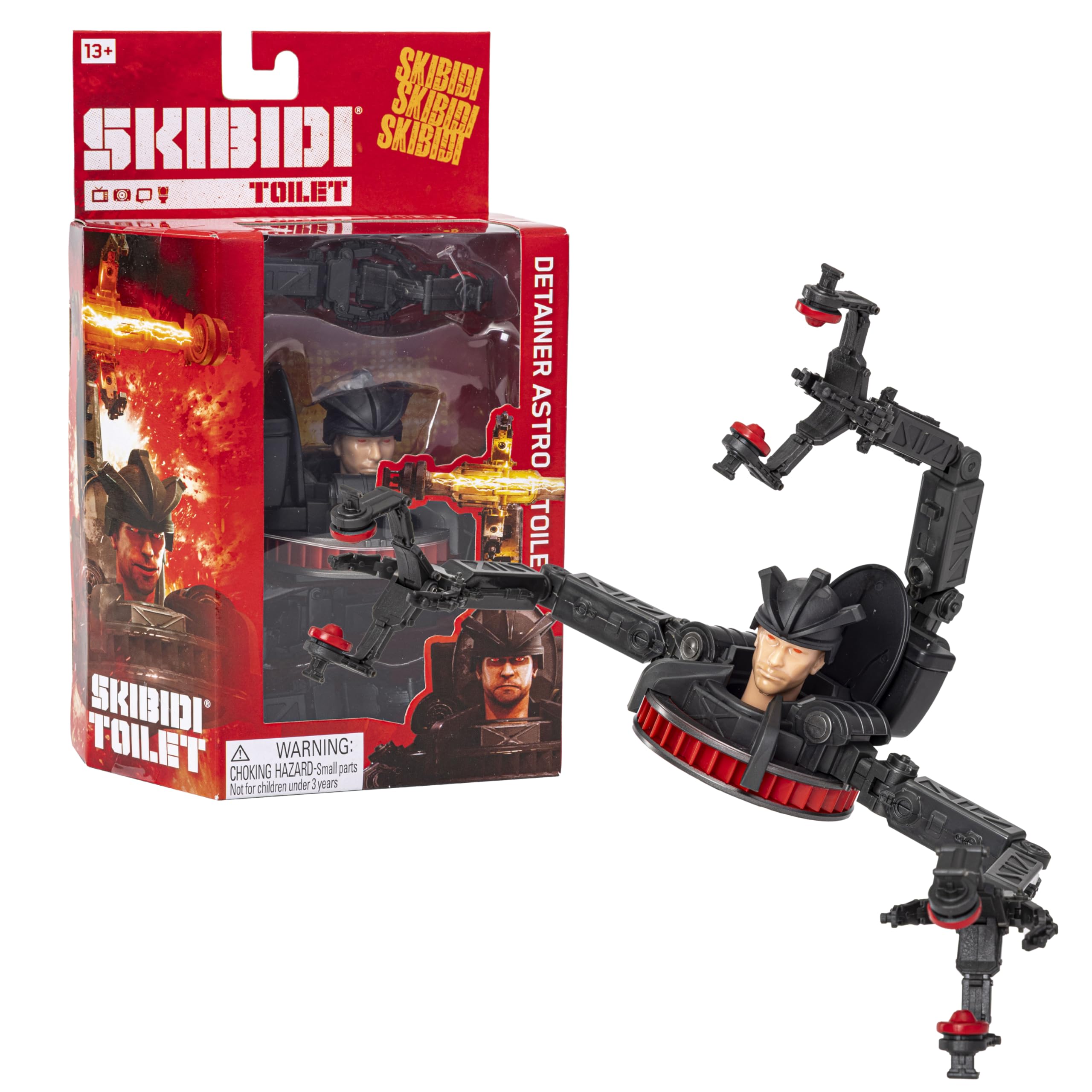 Skibidi Toilet Deluxe Detainer Astro Toilet Figure Series 2 Collectable Figures, YouTube Animation