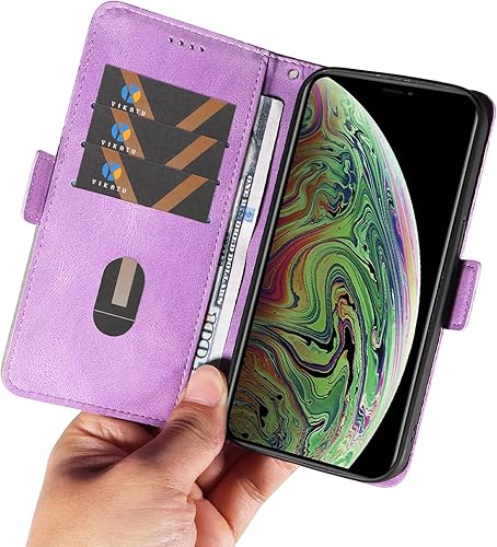 Miniatura 3 de Funda compatible con Honor Play 30 Plus 5G, compatible con Honor X7 4G de piel sintética, ranura para tarjetas, cierre magnético, soporte abatible,