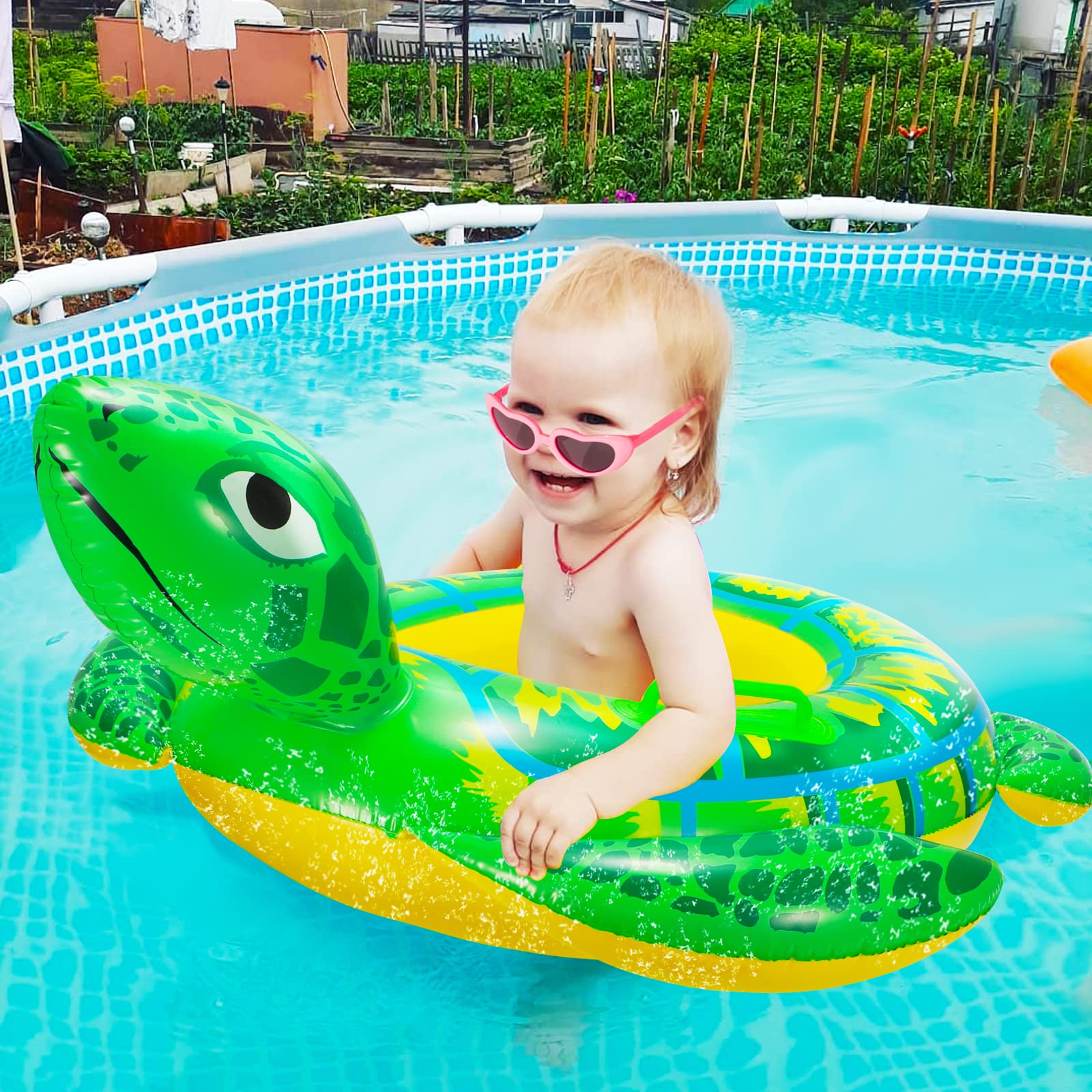 1 Pezzo Anello Gonfiabile Per Nuoto Bambini Con Parasole, Divertente - Foto 9