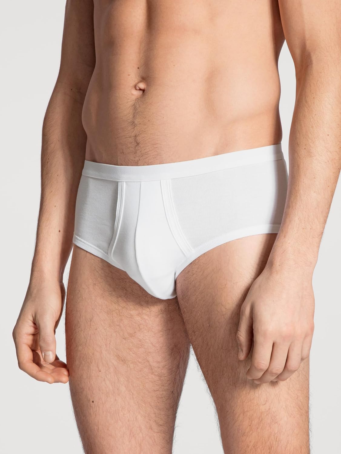 Calida Men's Twisted Cotton Brief With Fly, 22010, White, M - Image 2