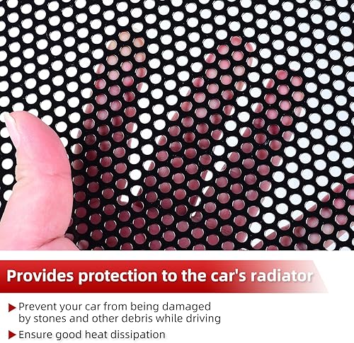 Miniatura 10 de AggAuto Insertos de rejilla delantera de coche para Jeep Wrangler JK JKU 2007-2017, accesorios de cubierta de parrilla de malla negra brillante