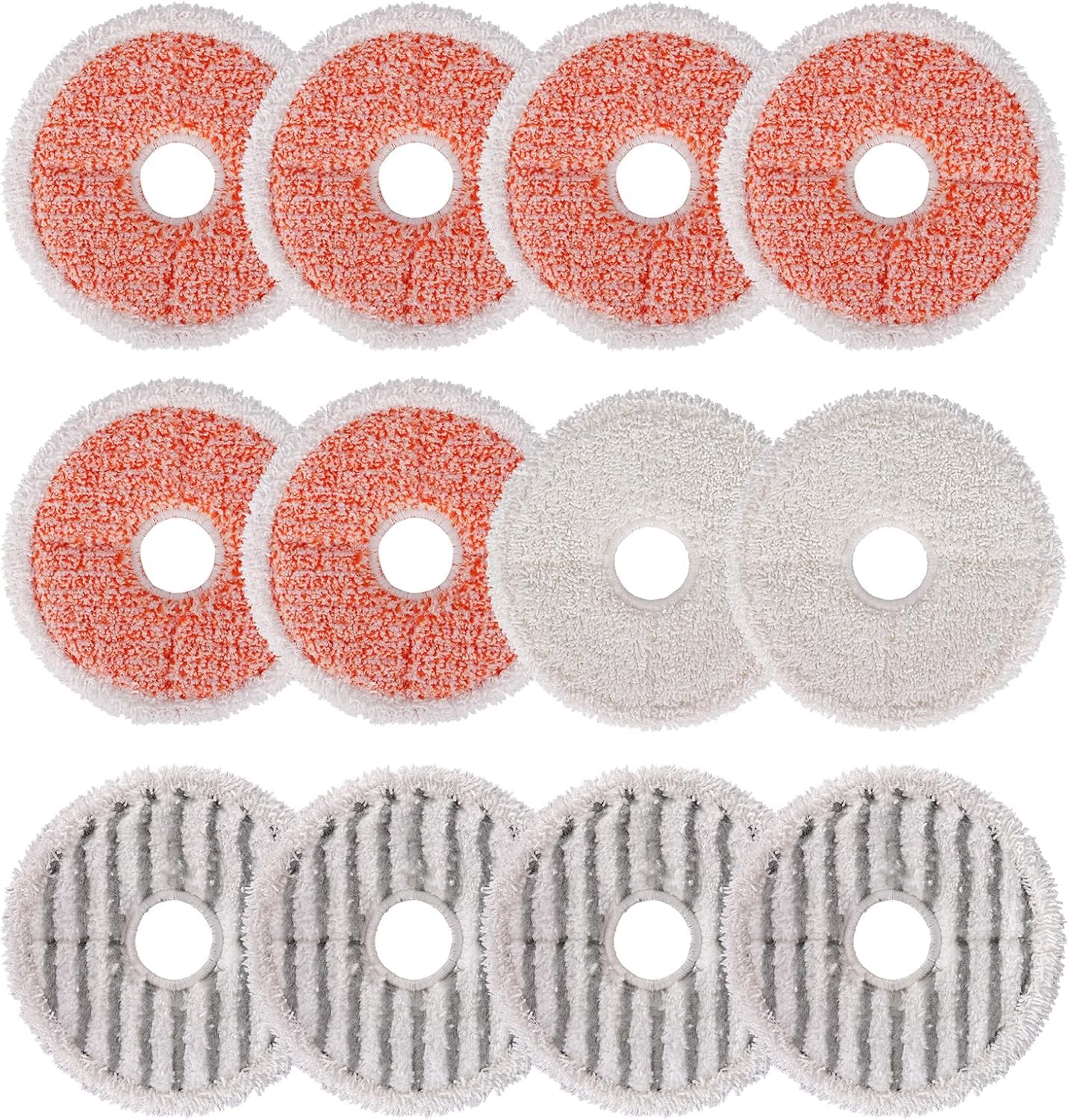 3764 Replacement Mop Pads for Bissell SpinWave: Compatible with Bissell Spinwave Spin Mop 3764，37643 Floor Mop Cleaners - 6 Heavy Scrub Pads,4 Scrubby