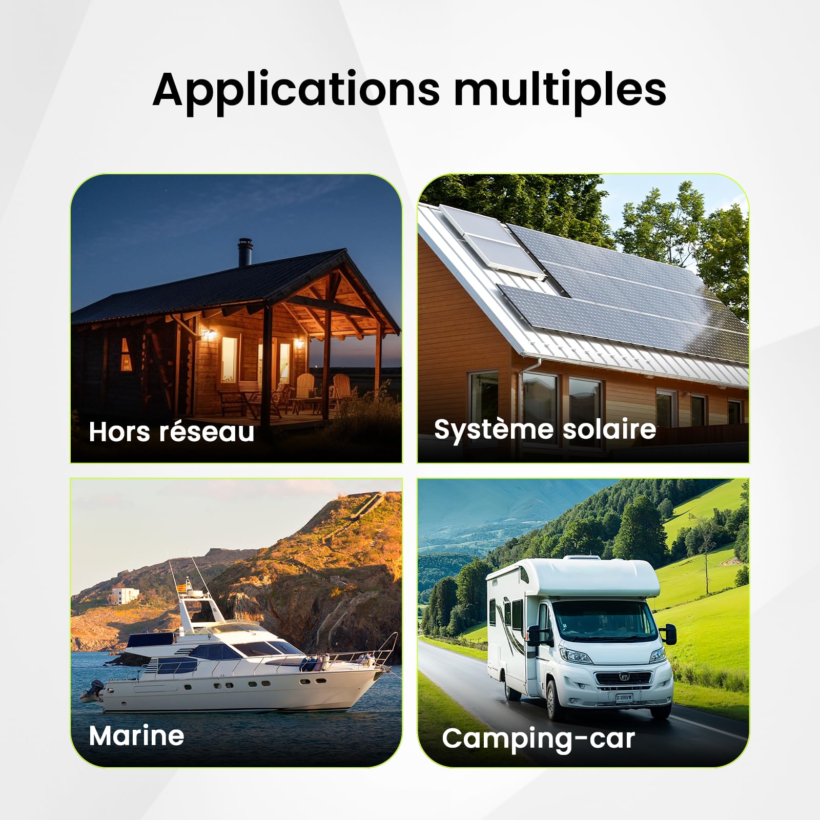 Lot de 2 Batteries LiFePO4 12V 314Ah, 8038Wh Batterie Lithium avec BMS 200A Protection Basse Température, Plus de 15000 Cycles, pour Camping-Car, Solaire, Bateau, Système Hors Réseau