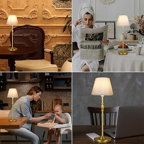 Miniatura 6 de Cordless Table Lamp Portable Small LED Touch Lamp with Dimmer, 18" 2700K Rechargeable Battery Light for Bedside, Dining Room, Bedroom Lamp, Patio,