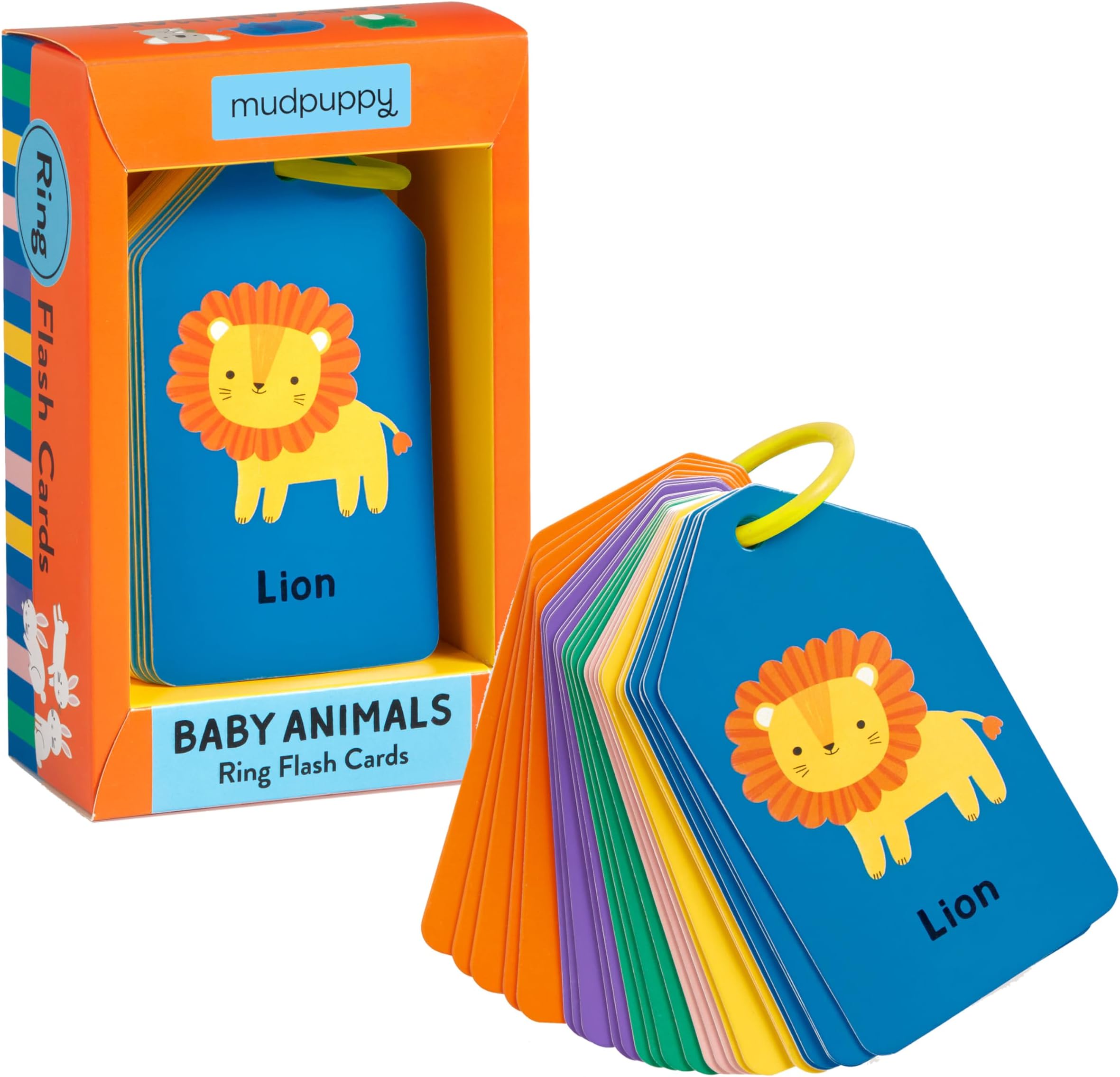 Mudpuppy Baby Animals — Ring Flashcards 26 Durable Double Sided Baby Animal Cards And Reclosable Ring With Colorful Art For Babies Ages 1+ Perfect For Preschool Or Travel For Teachers And Parents