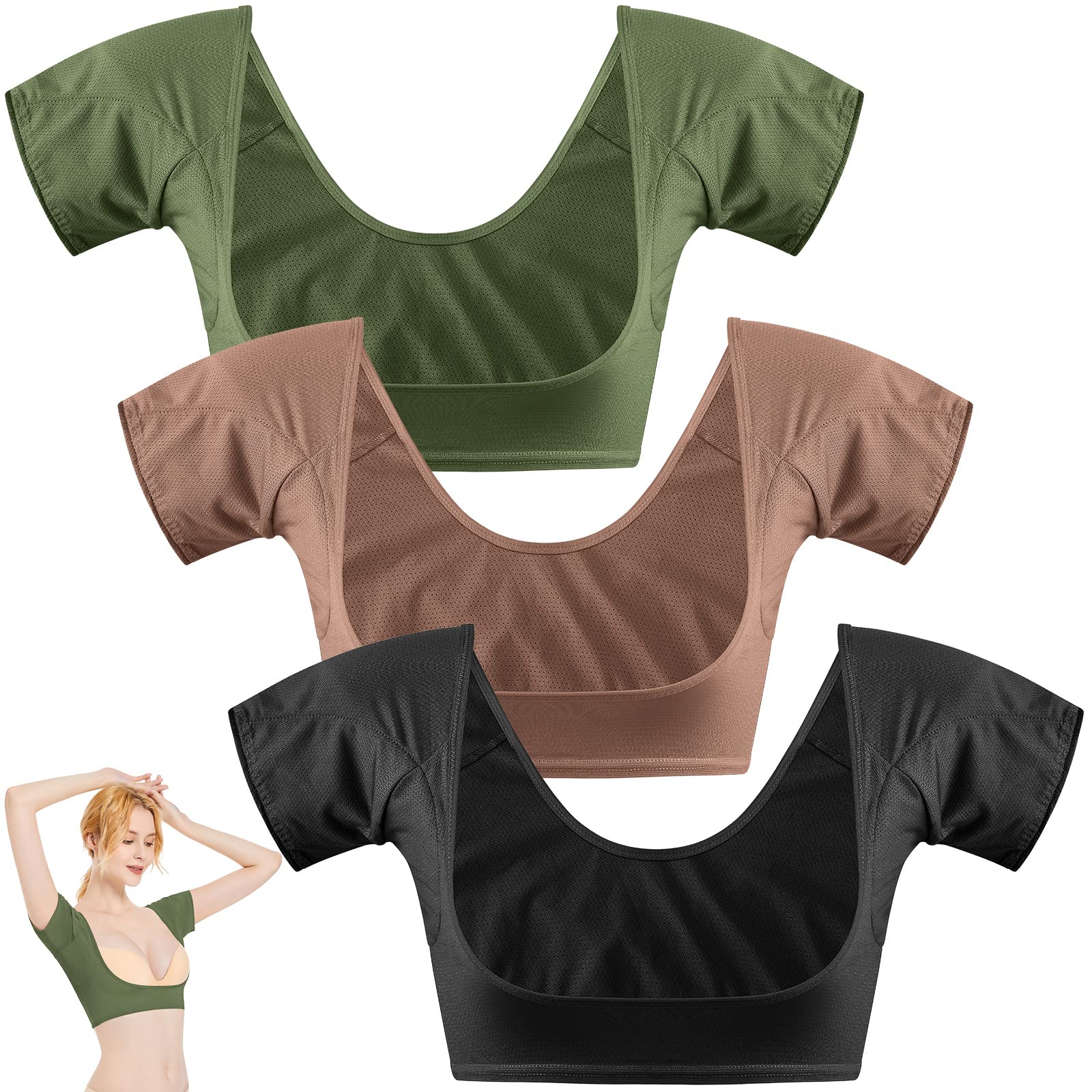 Zhanmai 3 Pcs Underarm Sweat Pad