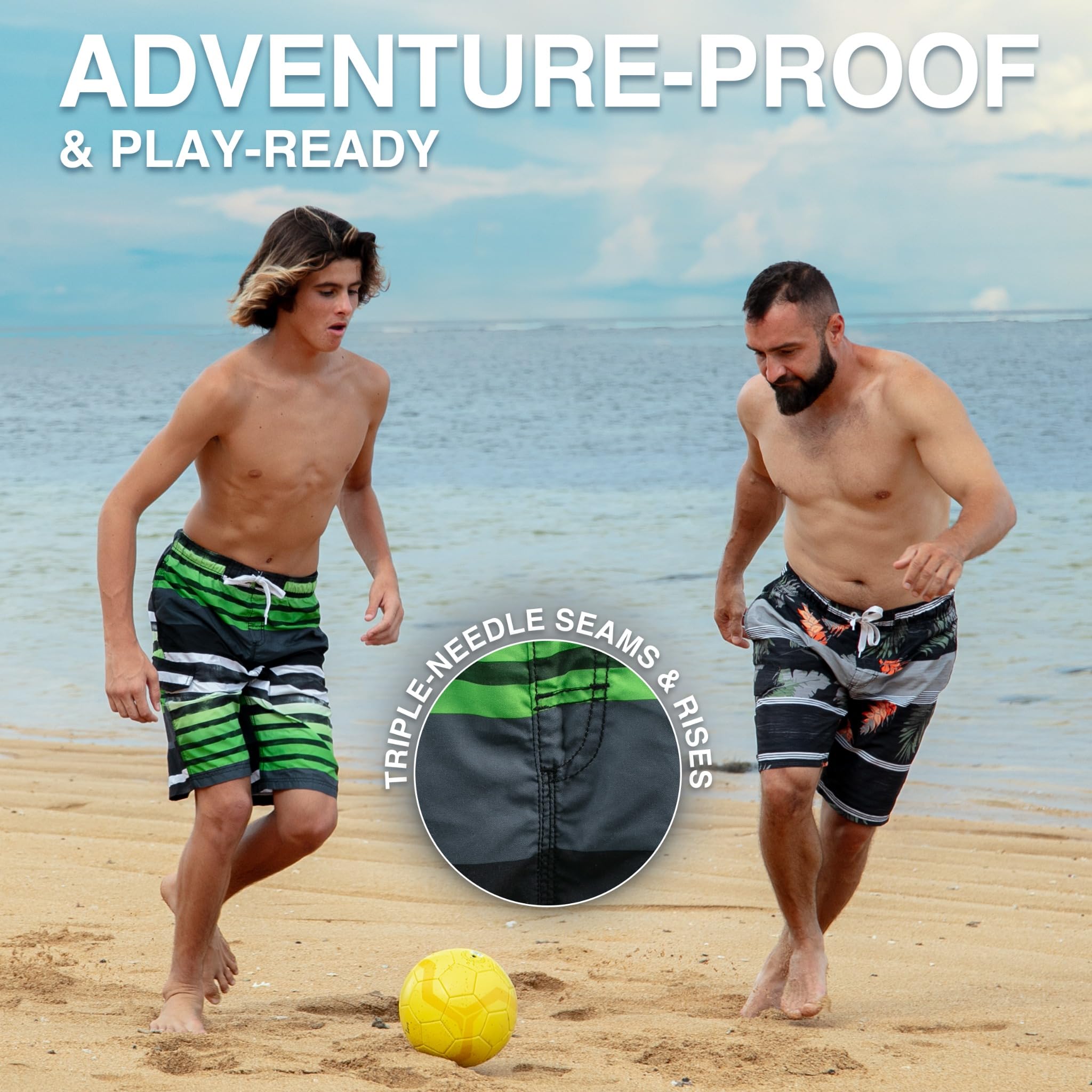 Kanu Surf Reflection Badehose für Jungen, schnelltrocknend, LSF 50+