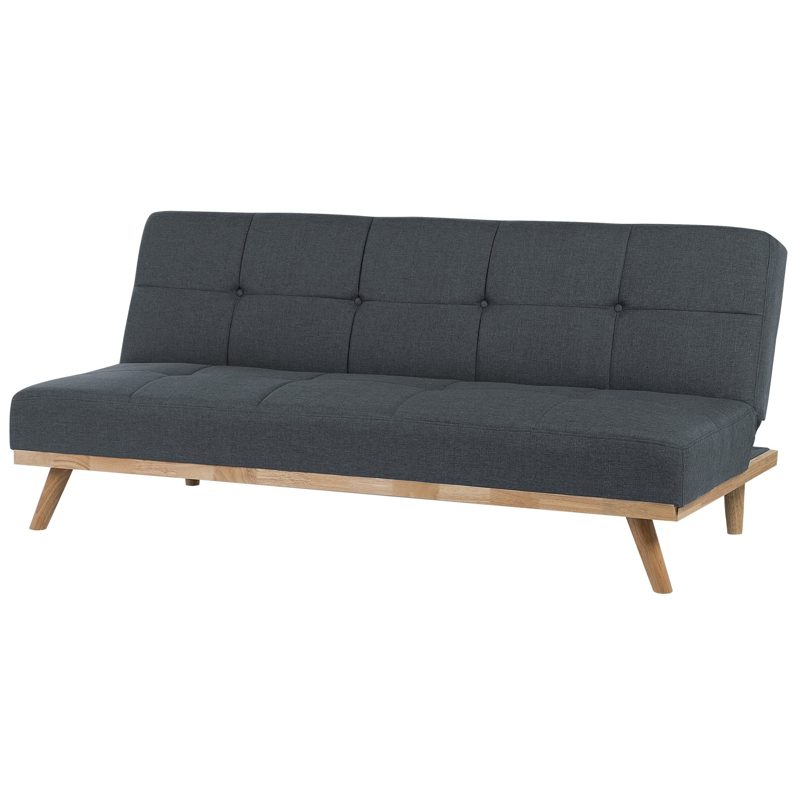 Schlafsofa Polsterbezug in Dunkelgrau modernes Sofa mit Schlaffunktion Couch Froya