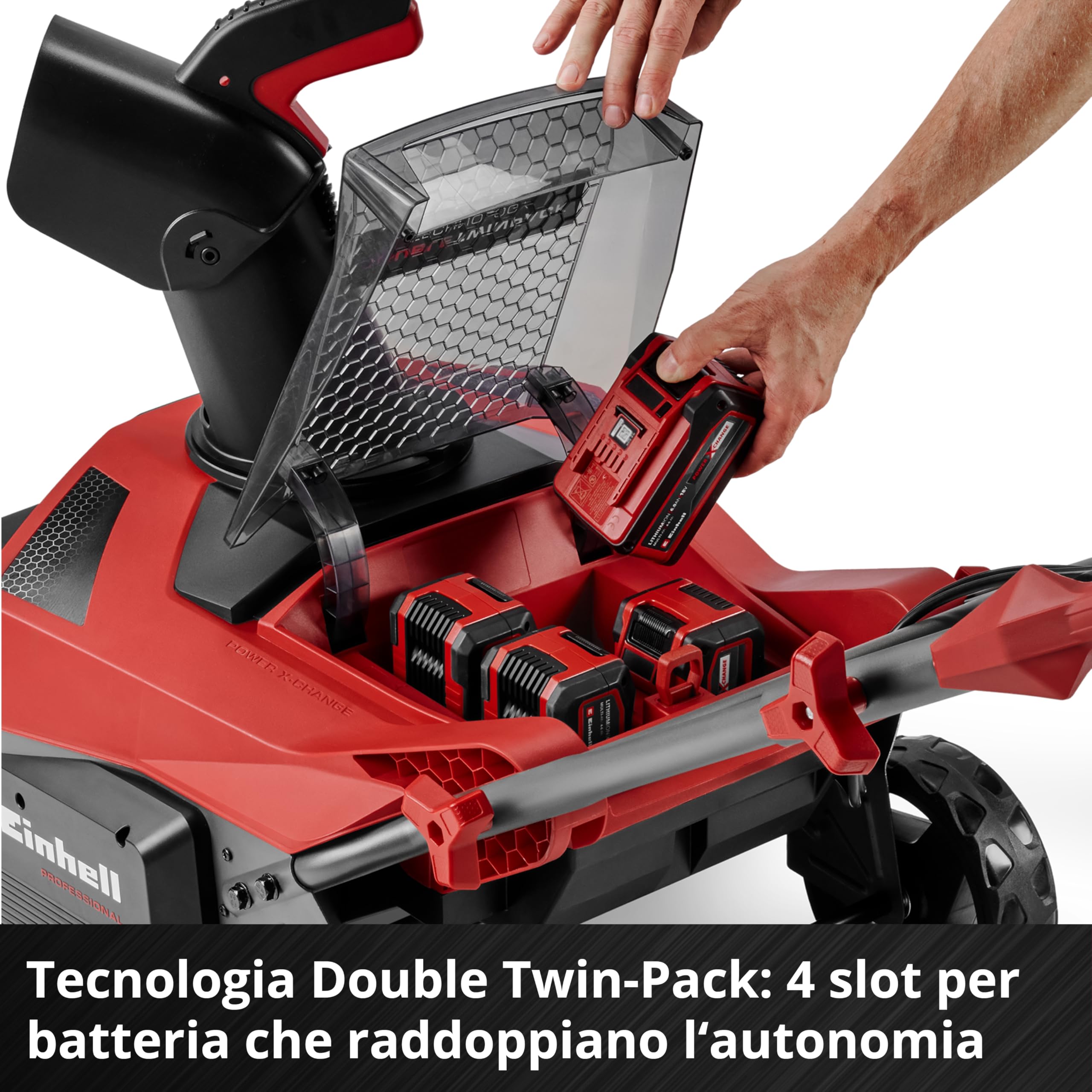 Einhell Professional spazzaneve GP-ST 36/53 Li E BL-Solo Power X-Change (36 V, Brushless, ampiezza di esercizio 53 cm, altezza max. neve 33 cm, spatola di pulizia inclusa, senza batteria)
