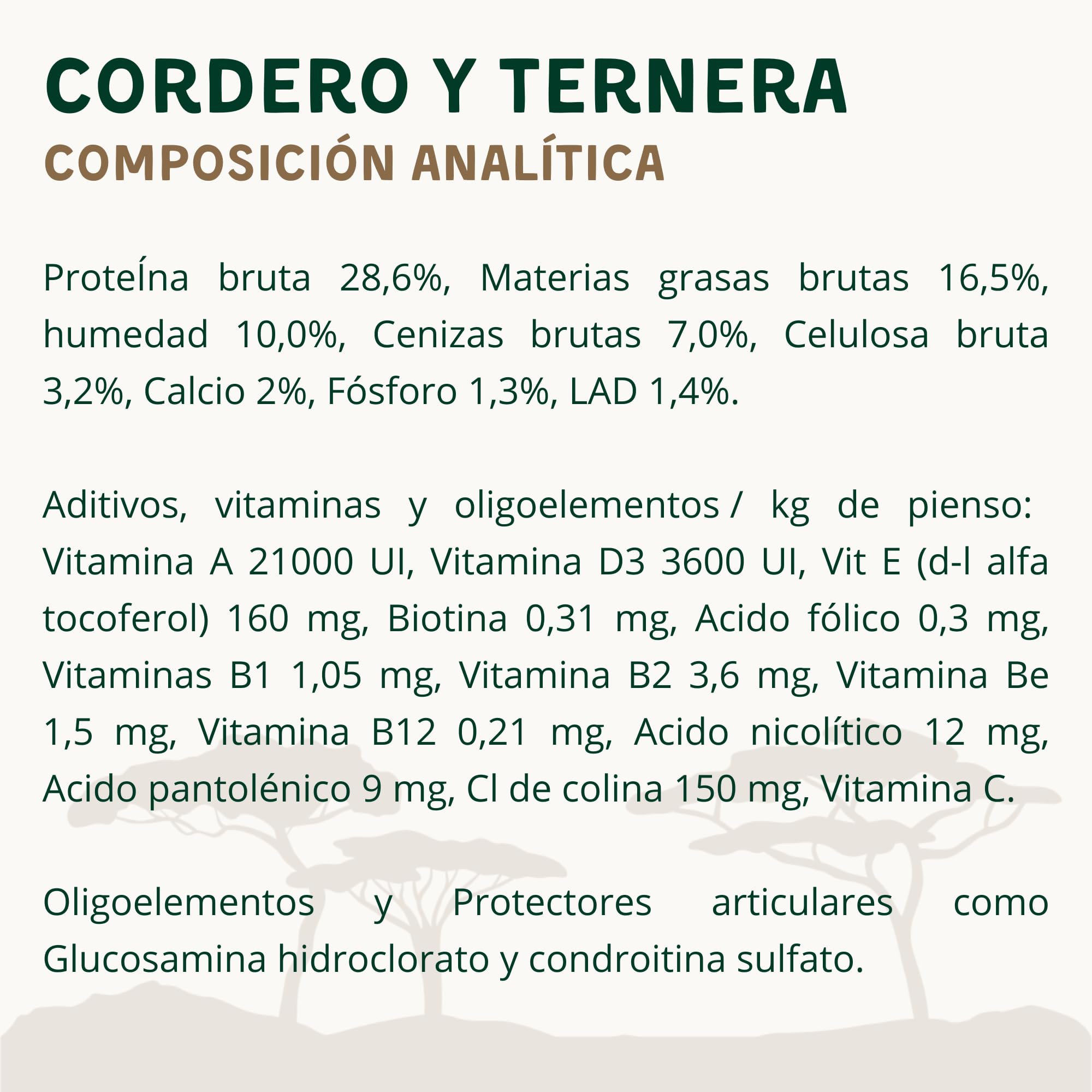 Pienso con Cordero y Ternera Savanna para Perros Adultos, Racao Caes Adulto, Receta Natural de Alta energía con Arroz, Digestión Suave, Cuidado Articular y Muscular, Todas Las Razas - 14 kg.