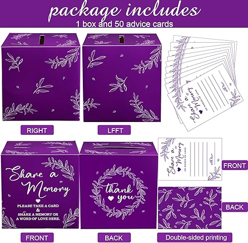 Miniatura 3 de 50 tarjetas de memoria para colecciones de vida, tarjetas de memoria, ideas de tarjetas de invitados para funerales, graduaciones, bodas, despedidas