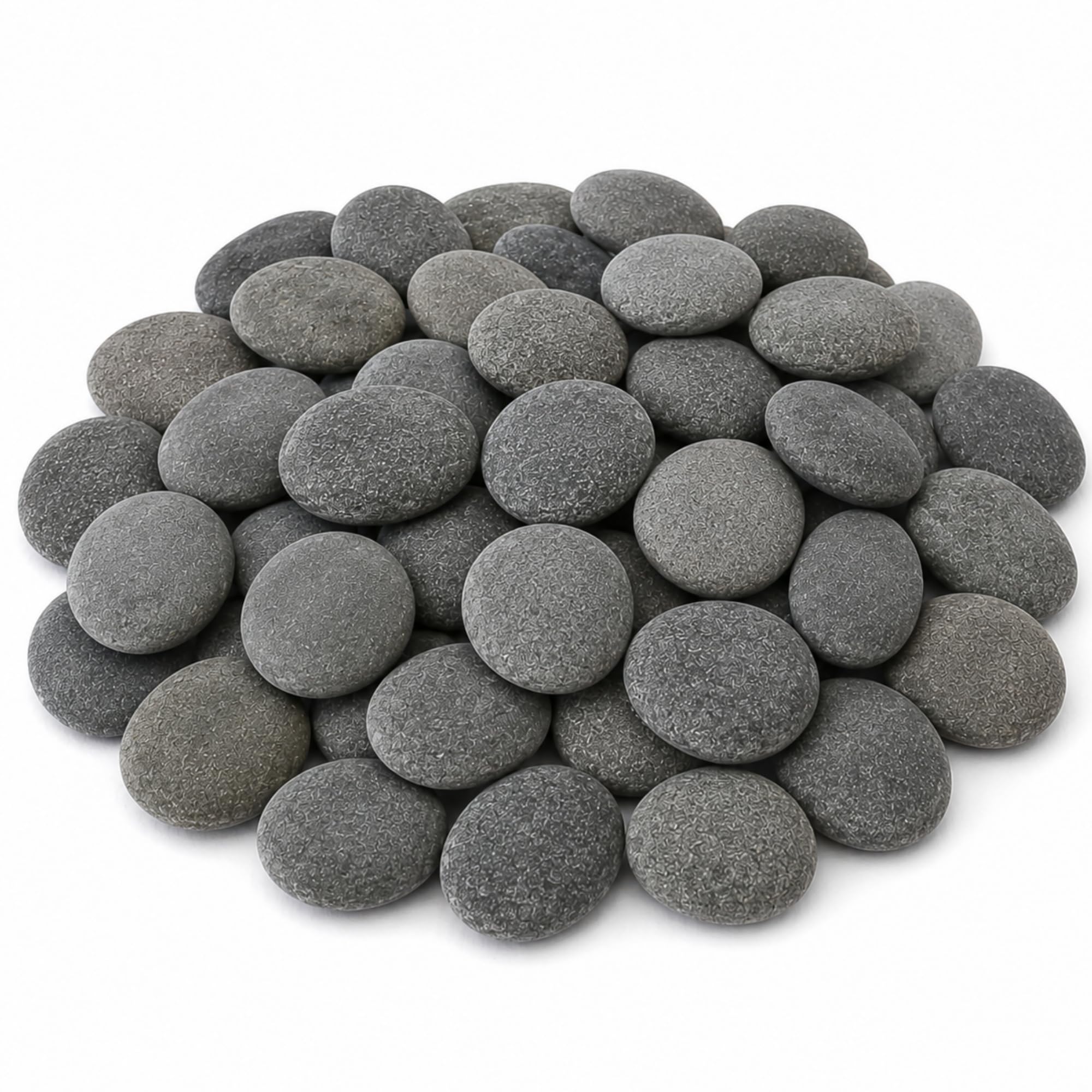 Rainbow Eco Play Grey Natural River Stones, Decorative Garden Pebbles For Plant Pots, Landscaping, Ponds & Water Features, Flat Smooth River Rocks For Home & Garden Décor – Approx. 40 Pebbles 4Cm - 9Cm