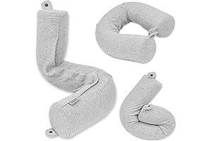 Dot&Dot Twist Memory Foam Travel Pillow for Snoozing in Comfort