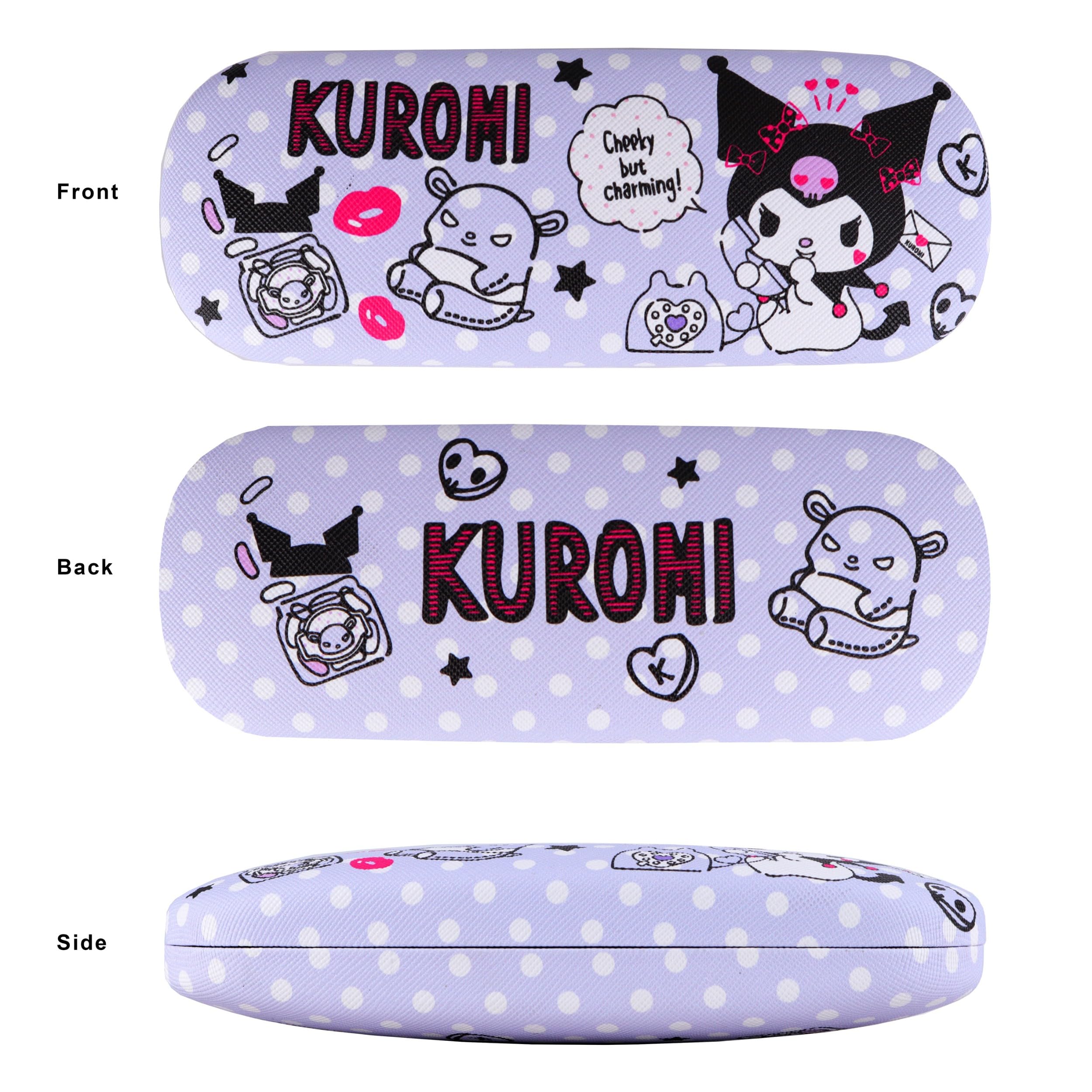 Roffatide Anime różowy kreskówka etui na okulary twarda obudowa na okulary z ściereczką do okularów przenośne ochronne pokrowiec na okulary dla chłopców dziewcząt