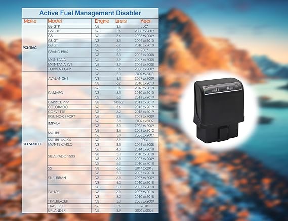 AFM/DFM Disabler,Active Fuel Management AFM Disable Device RA003 Compatible with V6 & V8 GM Motors