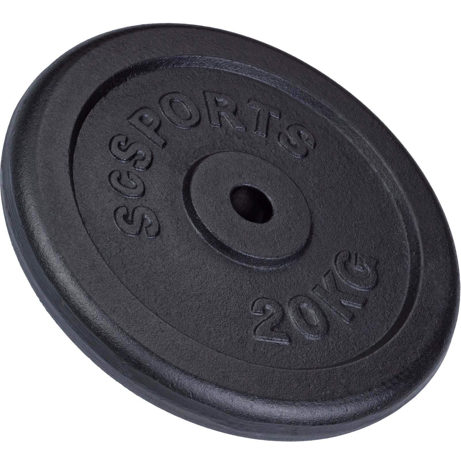 ScSPORTS Hantelscheiben - Einzeln/Set, 20 kg, Ø 30/31 mm, Gusseisen