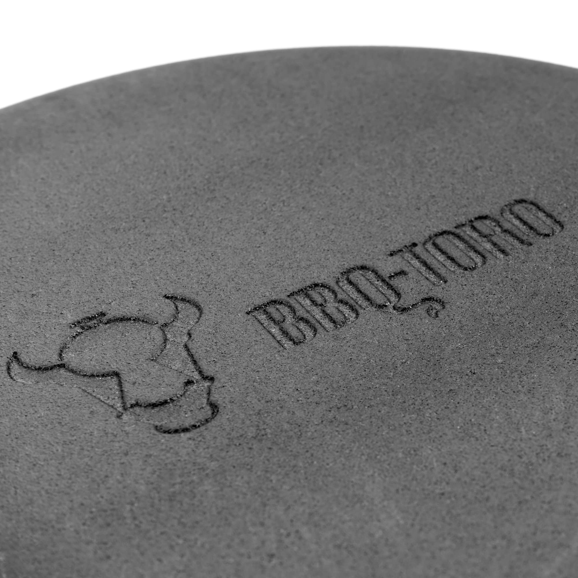 BBQ-TORO Poêle à frire en fonte | Ø 29 cm | Poêle à griller en fonte avec poignée, manche et deux becs verseurs, nervuré | Poêle en fonte, poêle à barbecue, poêle à four, poêle en fonte